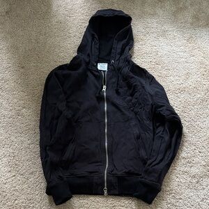 Denim Champion Black Zip-Up Hoodie Jacket